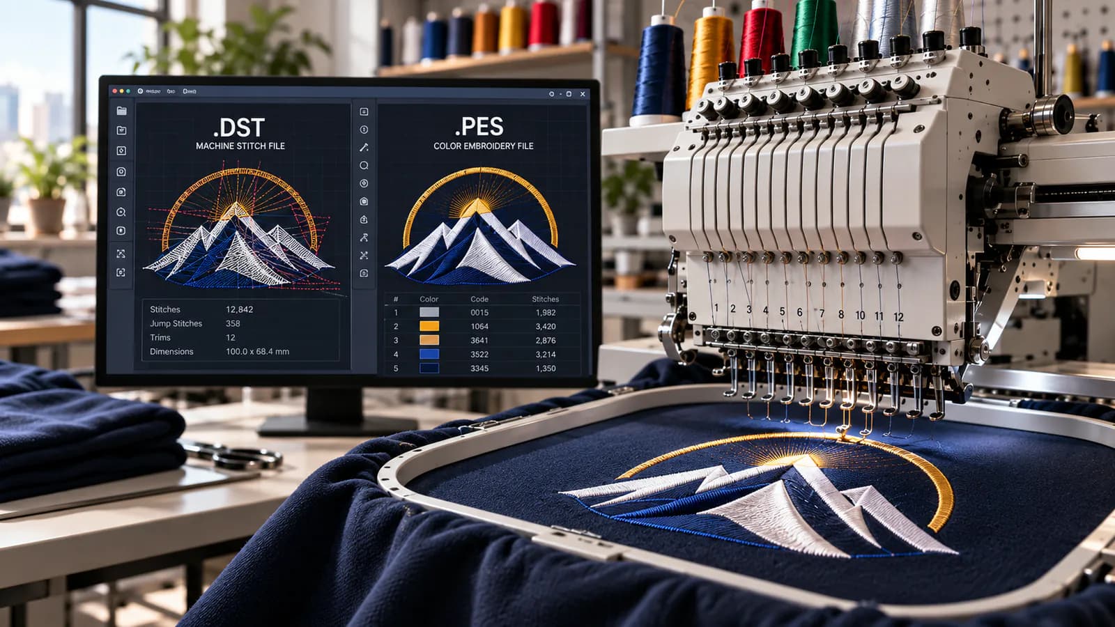 DST vs PES: what's the difference between these embroidery files?