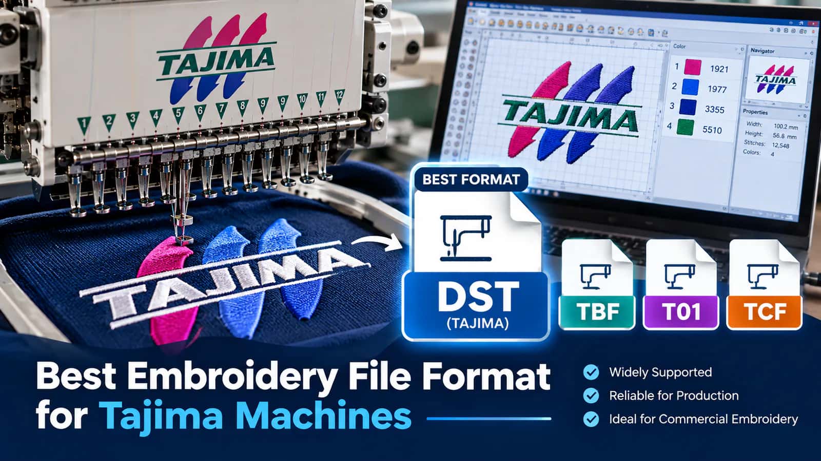 Best embroidery file format for tajima machines
