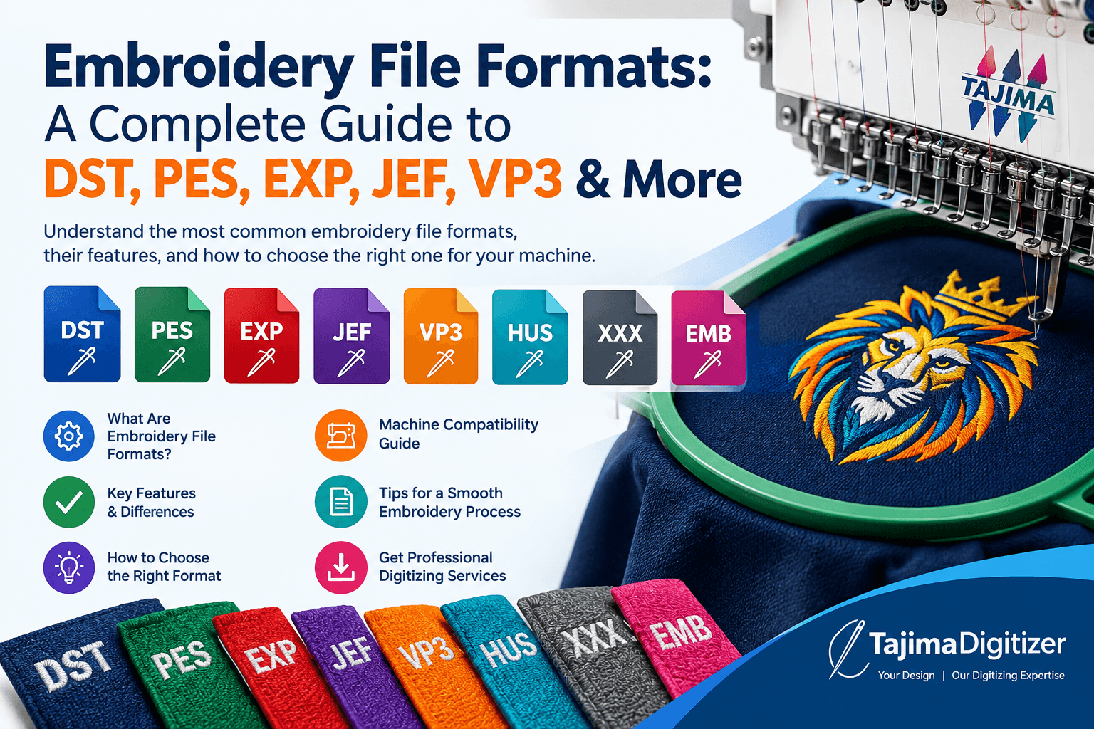 Embroidery file formats: what they are and which to use – professional embroidery digitizing services