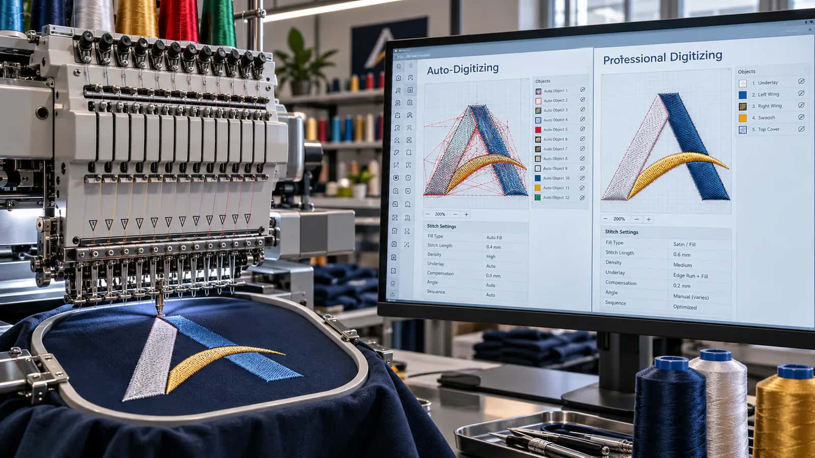 Professional embroidery digitizing vs auto-digitizing: which is better?